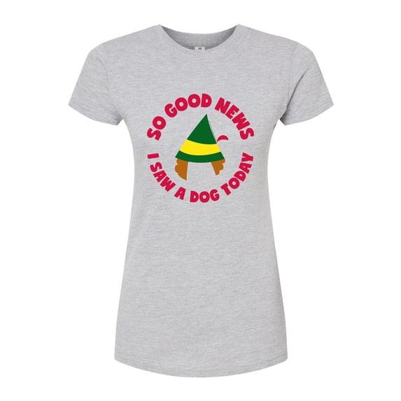 ELF - Christmas Family Set Saw A Dog - Juniors Fitted Graphic T-Shirt