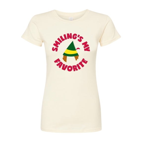 ELF - Christmas Family Set Smilings My Favorite - Juniors Fitted Graphic T-Shirt