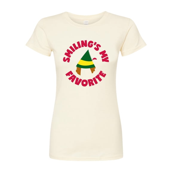 ELF - Christmas Family Set Smilings My Favorite - Juniors Fitted Graphic T-Shirt