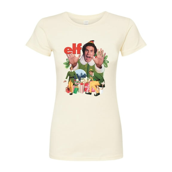 ELF - Christmas Merch Tee - Juniors Fitted Graphic T-Shirt