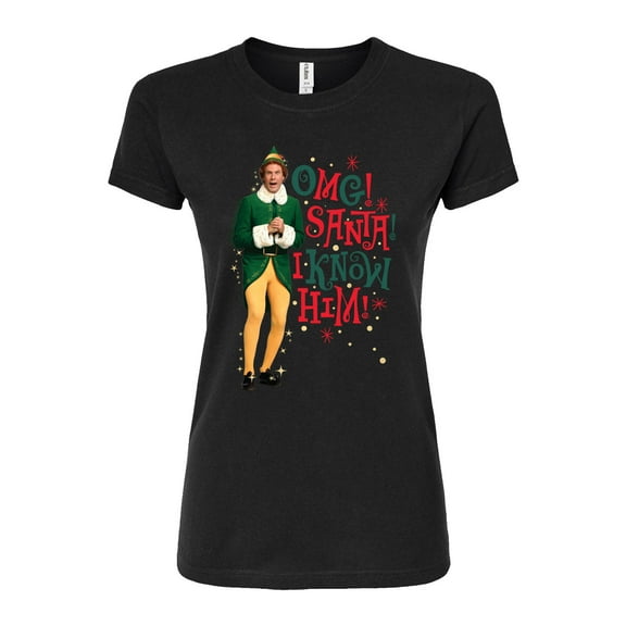 ELF - Christmas Omg I Know Him - Juniors Fitted Graphic T-Shirt