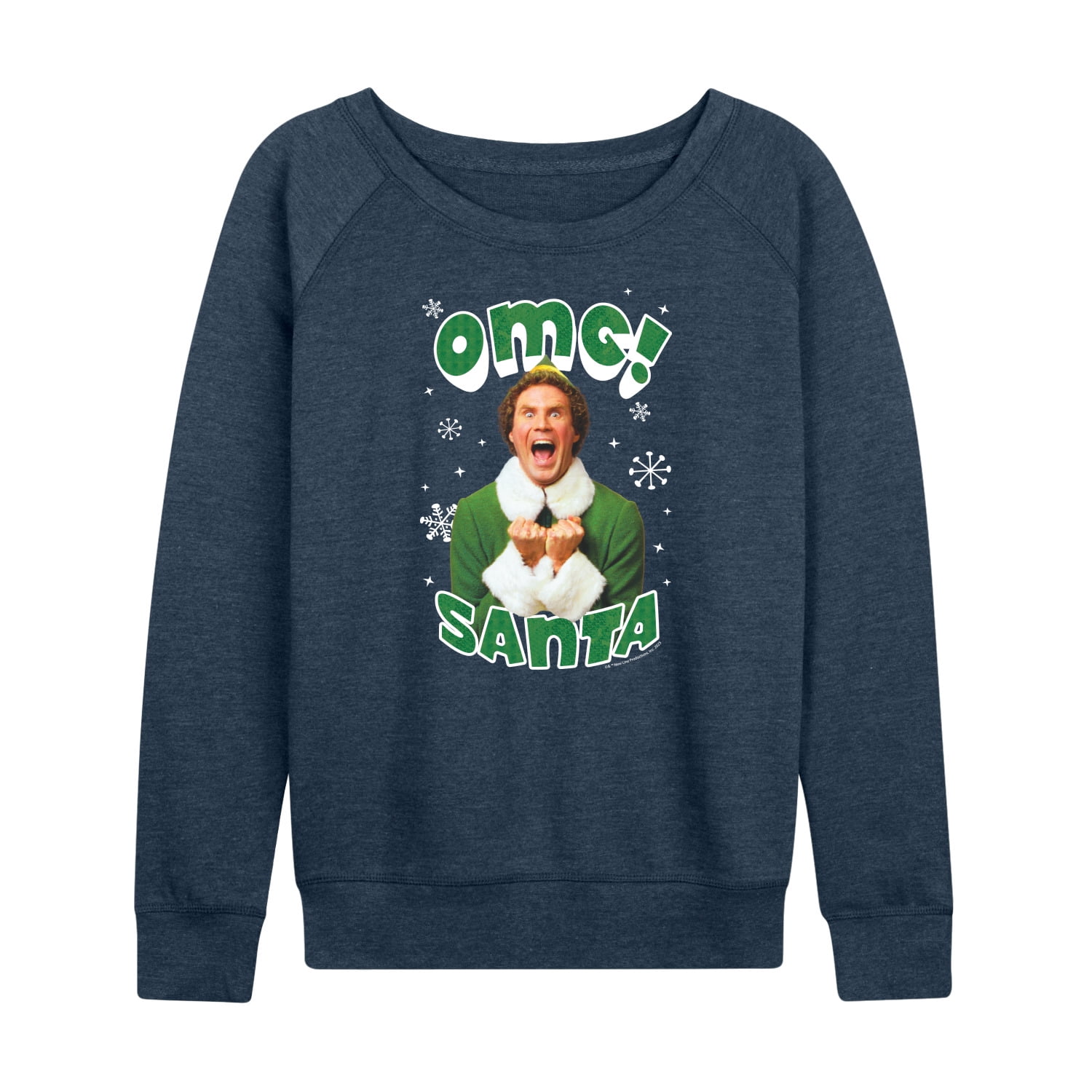 ELF - Christmas Omg Santa - Women's Lightweight French Terry Long Sleeve Shirt