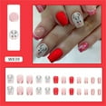 thumbnail image 1 of ELF Christmas Press on Nails, 24PCS Salon Like Press on Nails, Cartoon Elk Stick on Nails for Woman, 1 of 6