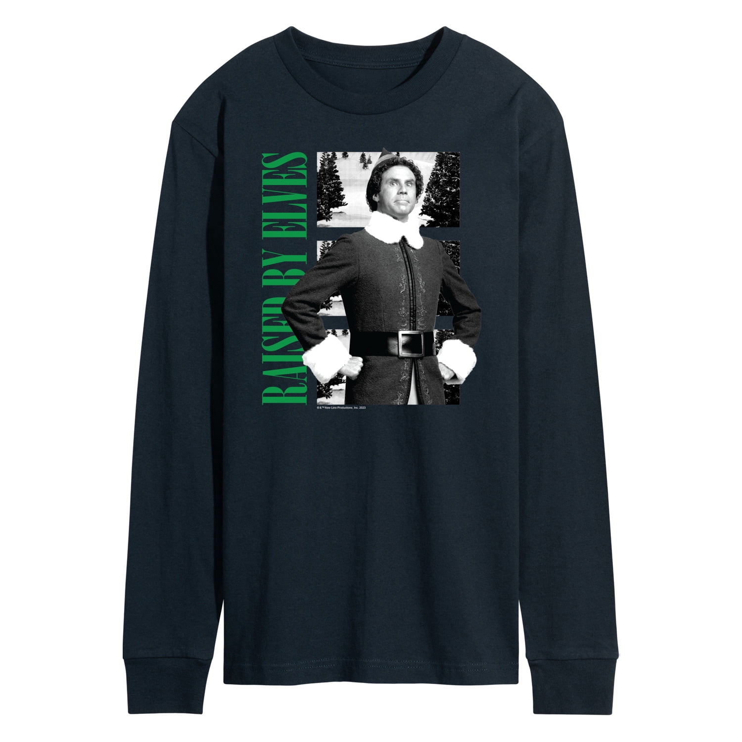 ELF - Christmas Raised By Elves  - Men's Long Sleeve T-Shirt