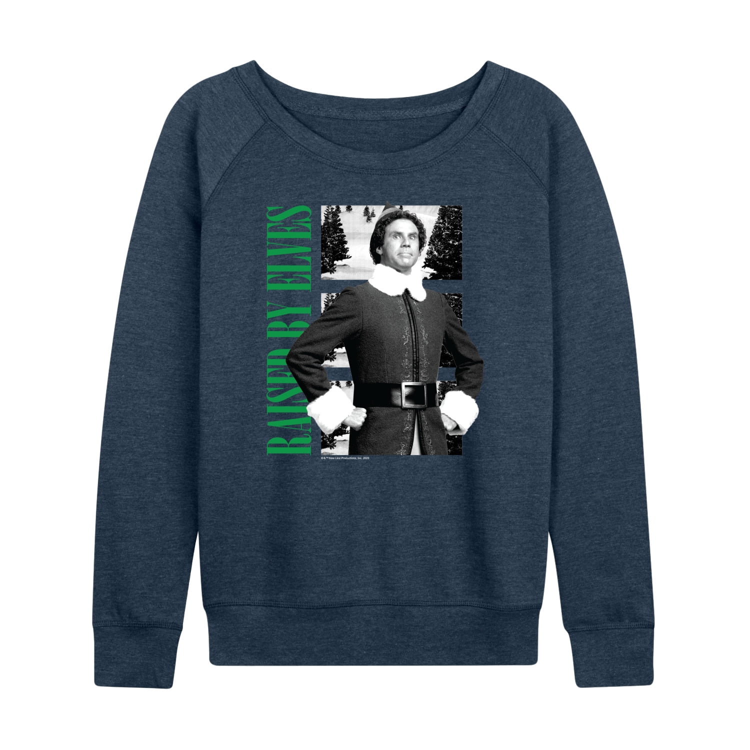 ELF - Christmas Raised By Elves - Women's Lightweight French Terry Long Sleeve Shirt