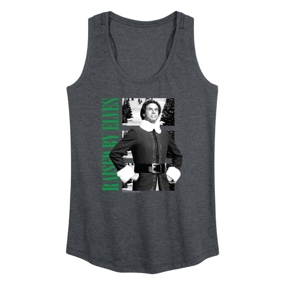 ELF - Christmas Raised By Elves Women's Graphic Racerback Tank
