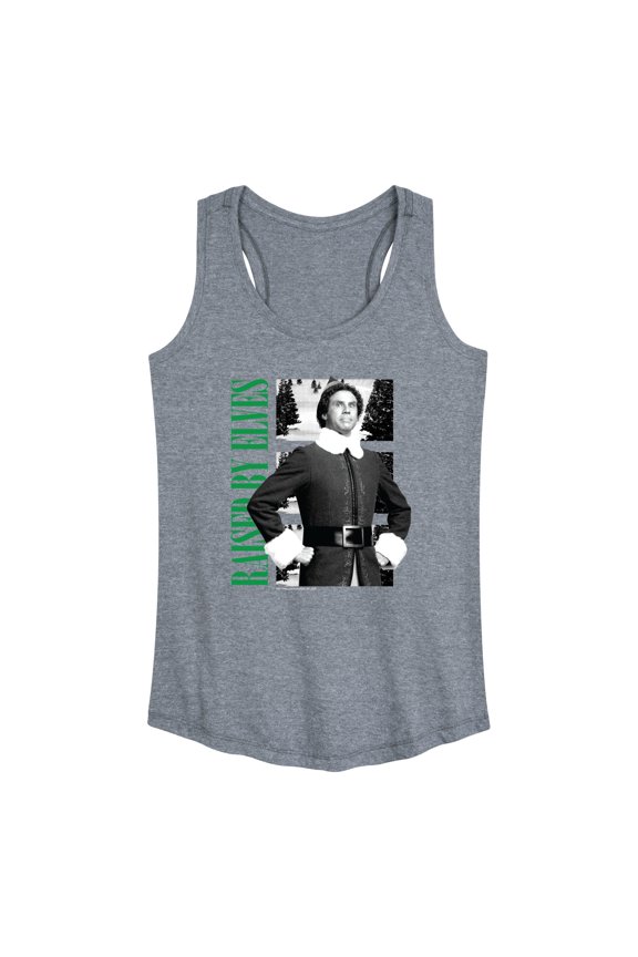 - Christmas Raised By Elves - Women's Racerback Tank Top