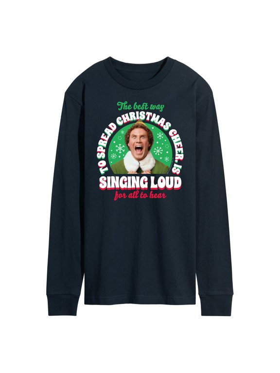 - Christmas Singing Men's Long Sleeve Graphic T-Shirt
