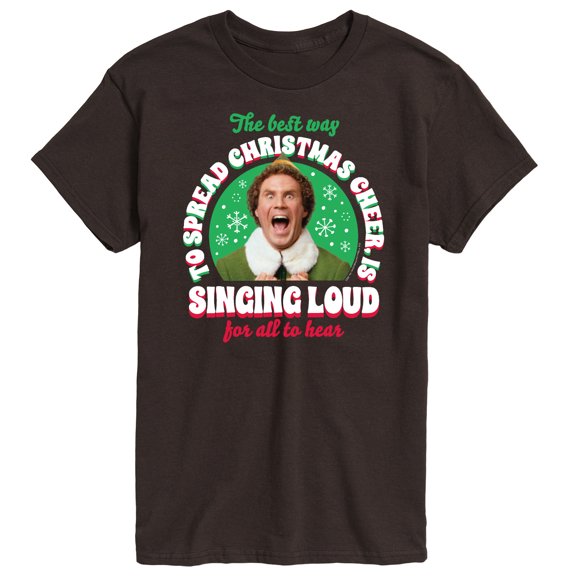 ELF - Christmas Singing Men's Short Sleeve Graphic T-Shirt