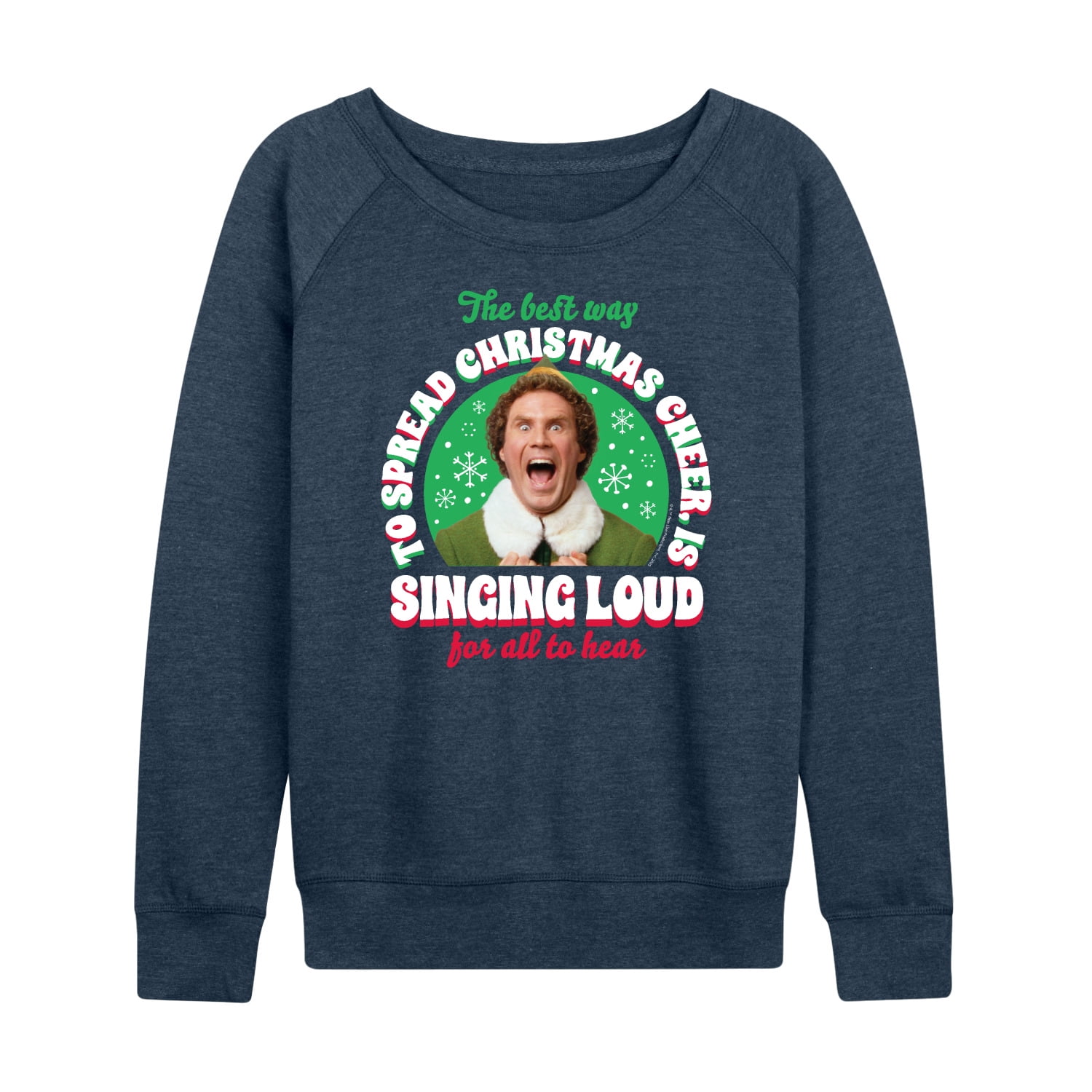 ELF - Christmas Singing - Women's Lightweight French Terry Long Sleeve Shirt