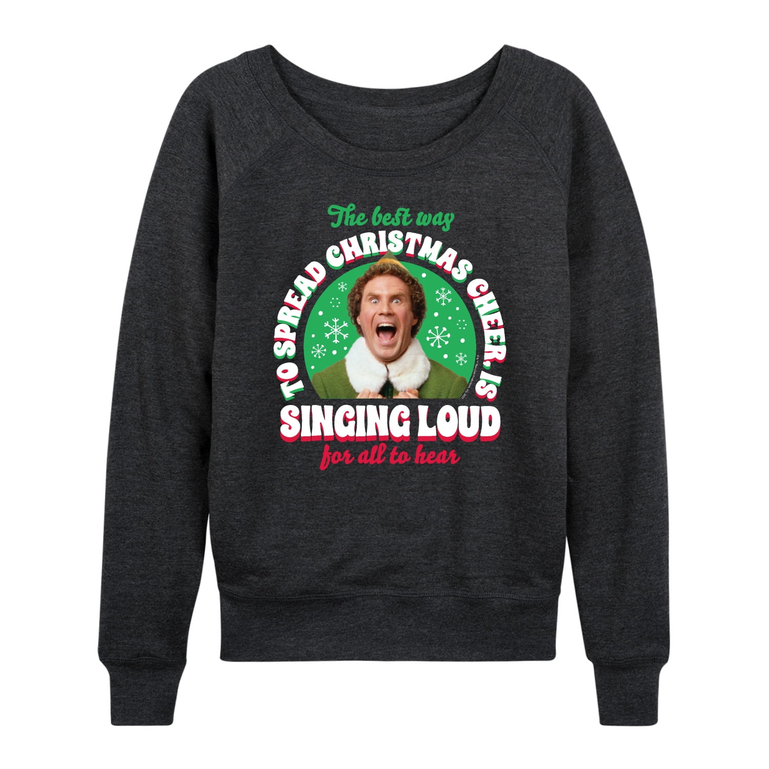 ELF - Christmas Singing - Women's Lightweight French Terry Long Sleeve Shirt