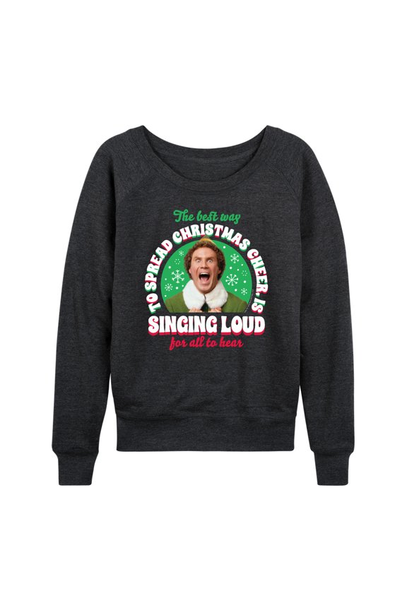 - Christmas Singing - Women's Lightweight French Terry Long Sleeve Shirt