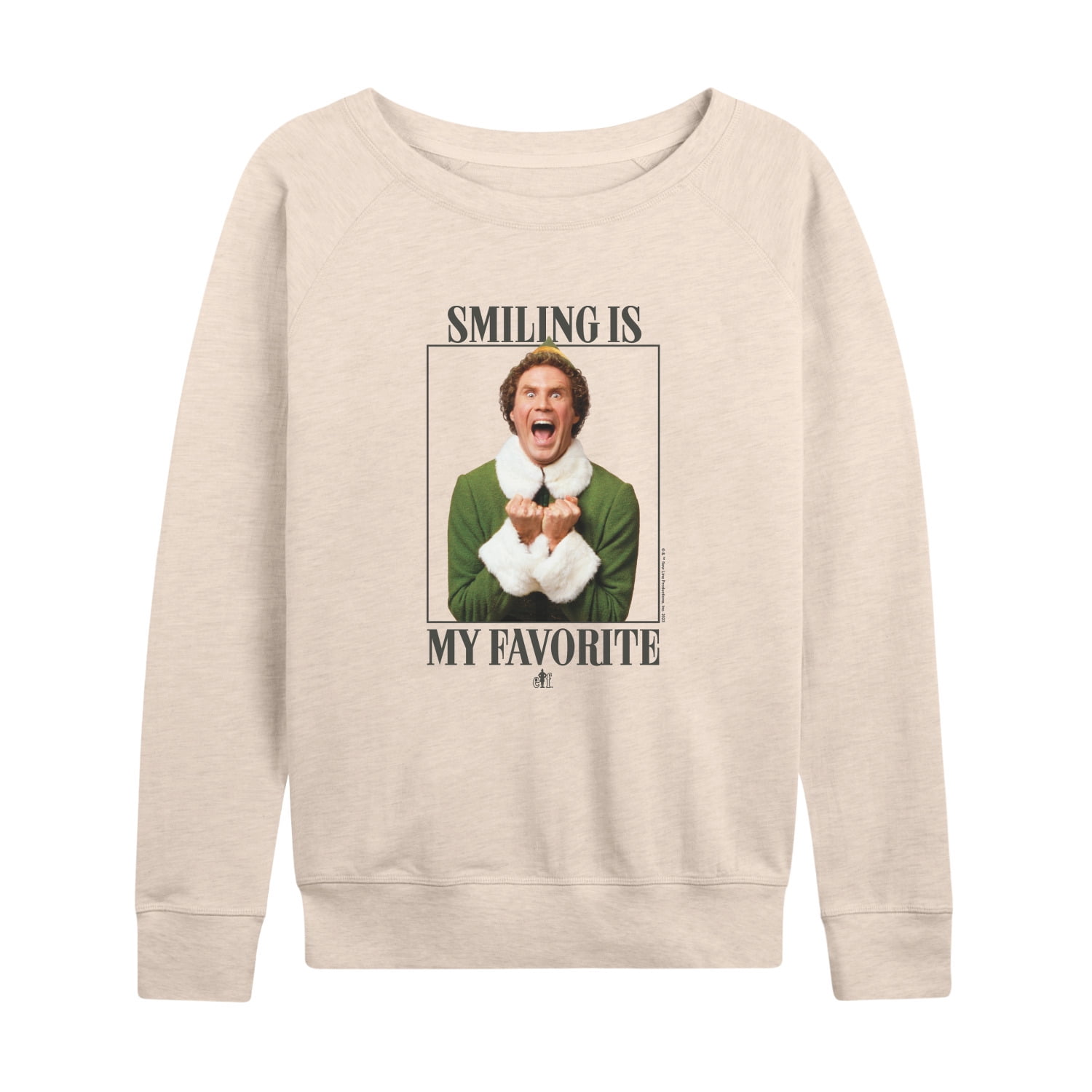 ELF - Christmas Smile - Women's Lightweight French Terry Long Sleeve Shirt
