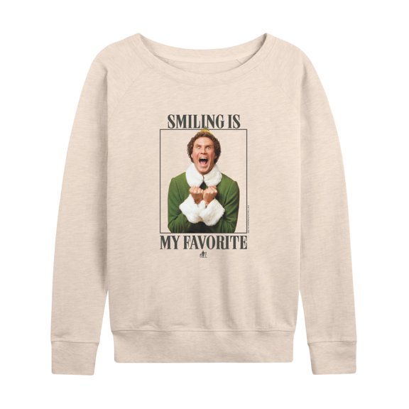 ELF - Christmas Smile - Women's Lightweight French Terry Long Sleeve Shirt