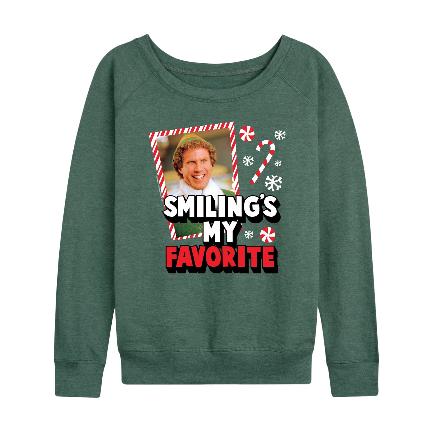 ELF - Christmas Smilings My Favorite - Women's Lightweight French Terry Long Sleeve Shirt