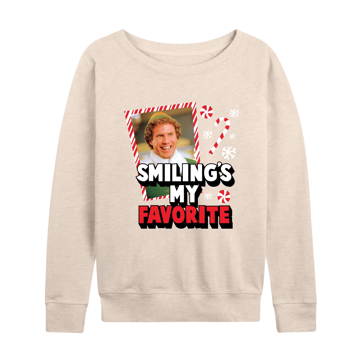 ELF - Christmas Smilings My Favorite - Women's Lightweight French Terry Long Sleeve Shirt
