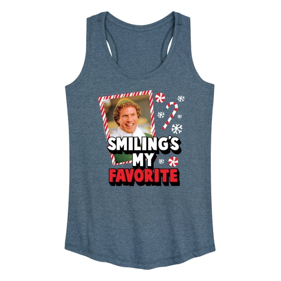ELF - Christmas Smilings My Favorite - Women's Racerback Tank Top
