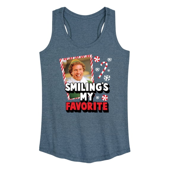 ELF - Christmas Smilings My Favorite - Women's Racerback Tank Top