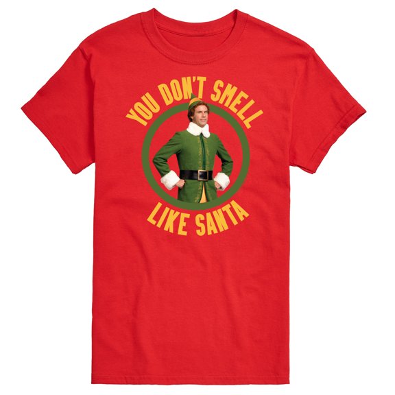 ELF - Christmas You Don't Smell Like Santa - Men's Short Sleeve Graphic T-Shirt