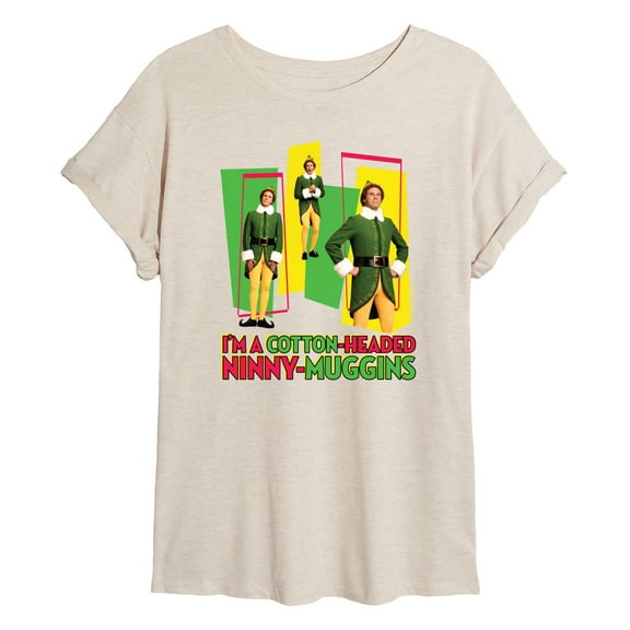 ELF - Christmas Cotton Headed Ninny Muggins - Women's Oversized T-Shirt