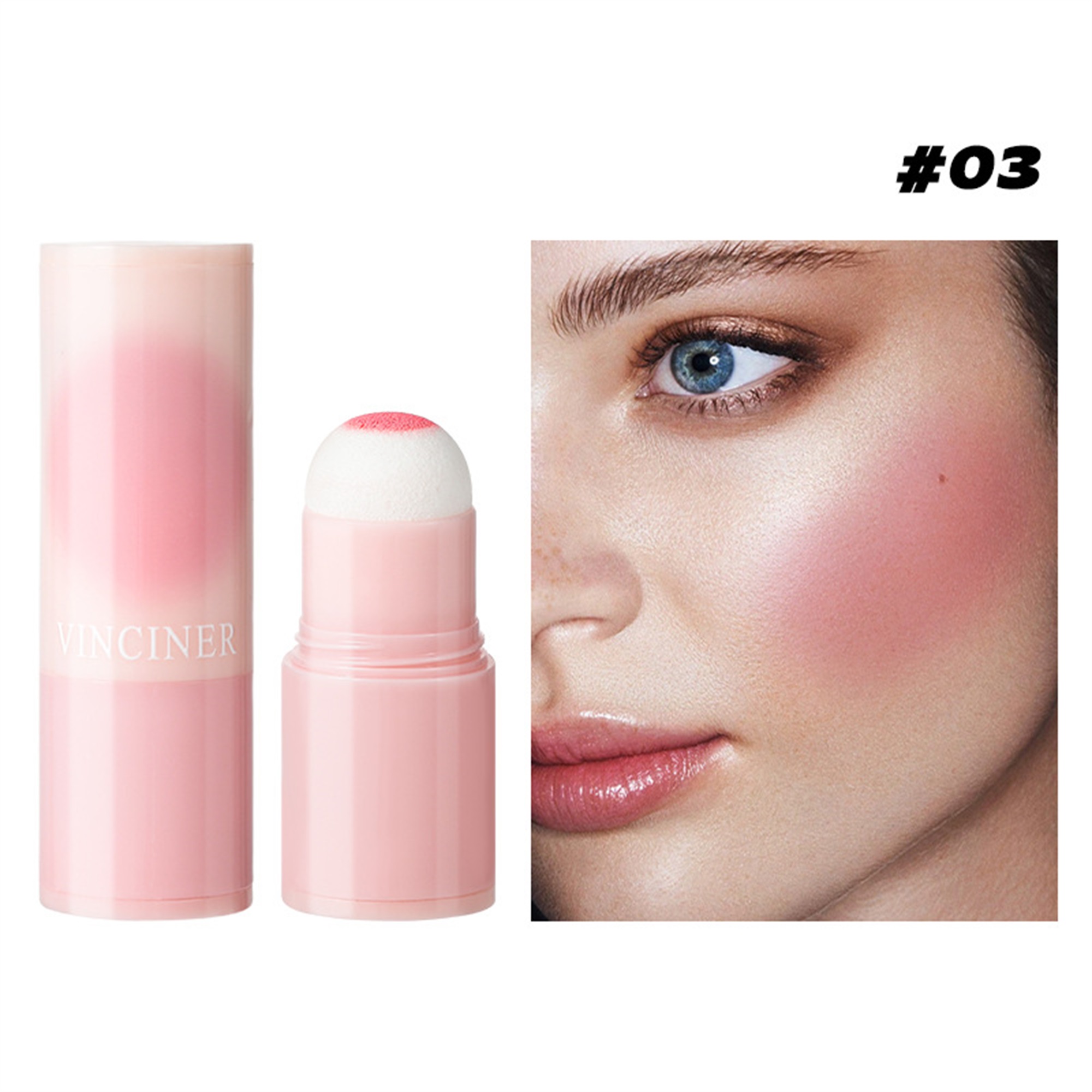 ELF Cream Blush Stick with Sponge NaturalLooking Blush Tint Makeup
