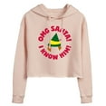thumbnail image 1 of ELF - Christmas Family Set Omg Santa - Juniors Cropped Pullover Hoodie, 1 of 5