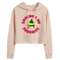 thumbnail image 1 of ELF - Christmas Family Set Smilings My Favorite - Juniors Cropped Pullover Hoodie, 1 of 5