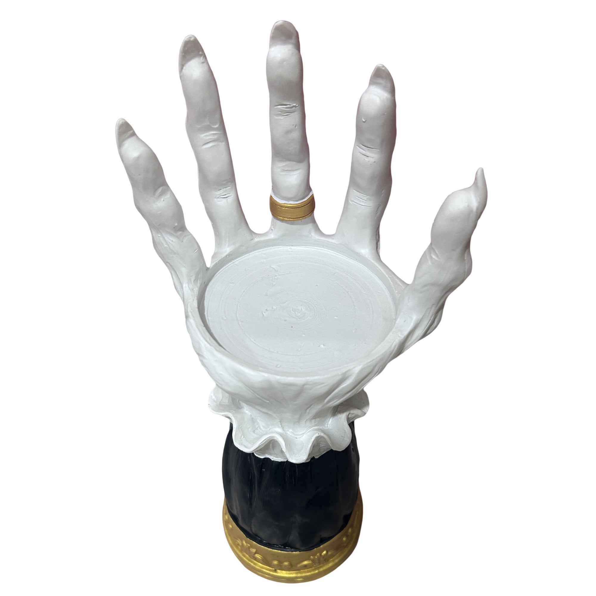 ELF Halloween Candle Holder Ghost Witch Hand Shaped Resin Candlestick, Witch Skeleton Hands