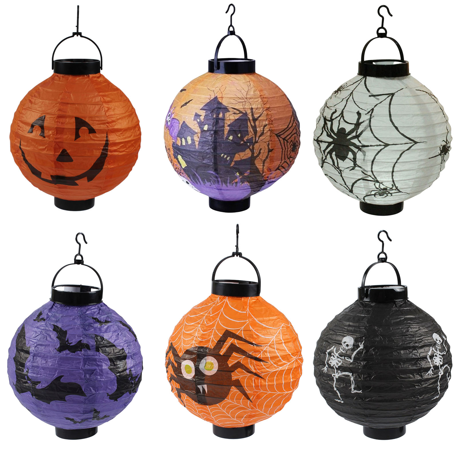 ELF Halloween LED Lighting Paper Lantern , Pumpkin / Spider / Castle