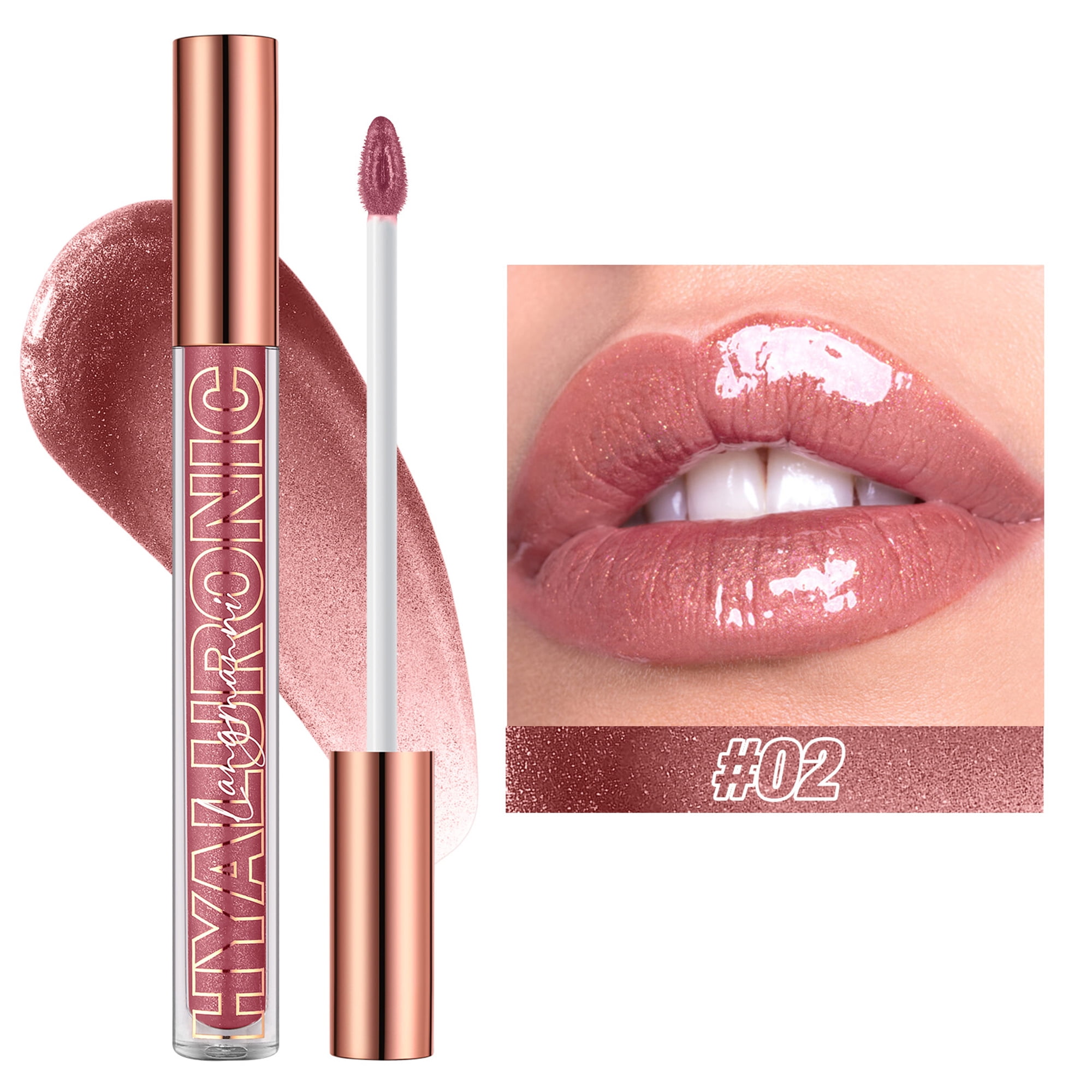 ELF Hyaluronic Acid Lip Gloss, Moisturizing Glitter Lip Gloss Lipsticks ...