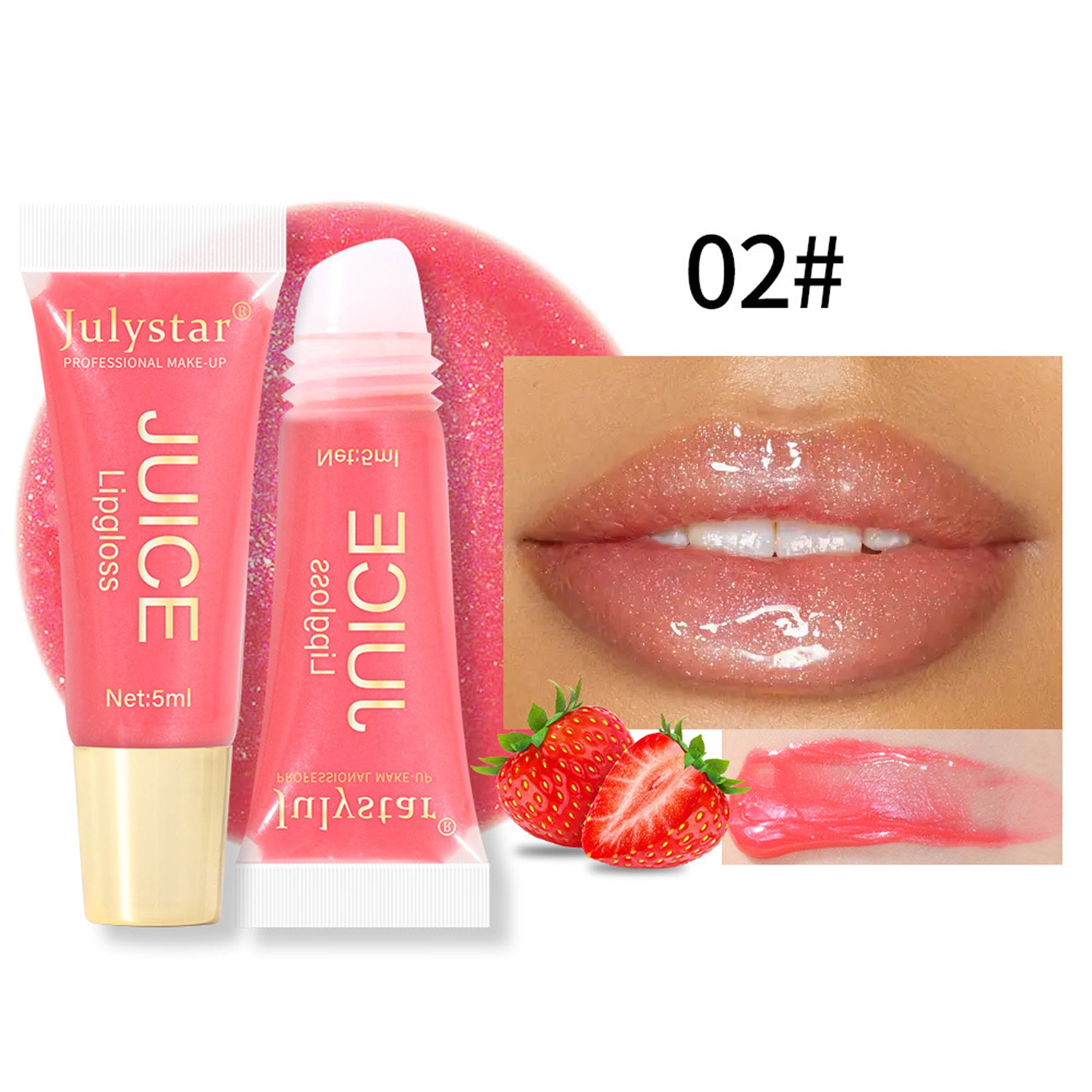 Elf Hydrating Lip Glow Oil Moisturizing Lip Glow Oil Nourishing Glossy Mirror Fruits Lip Oil 