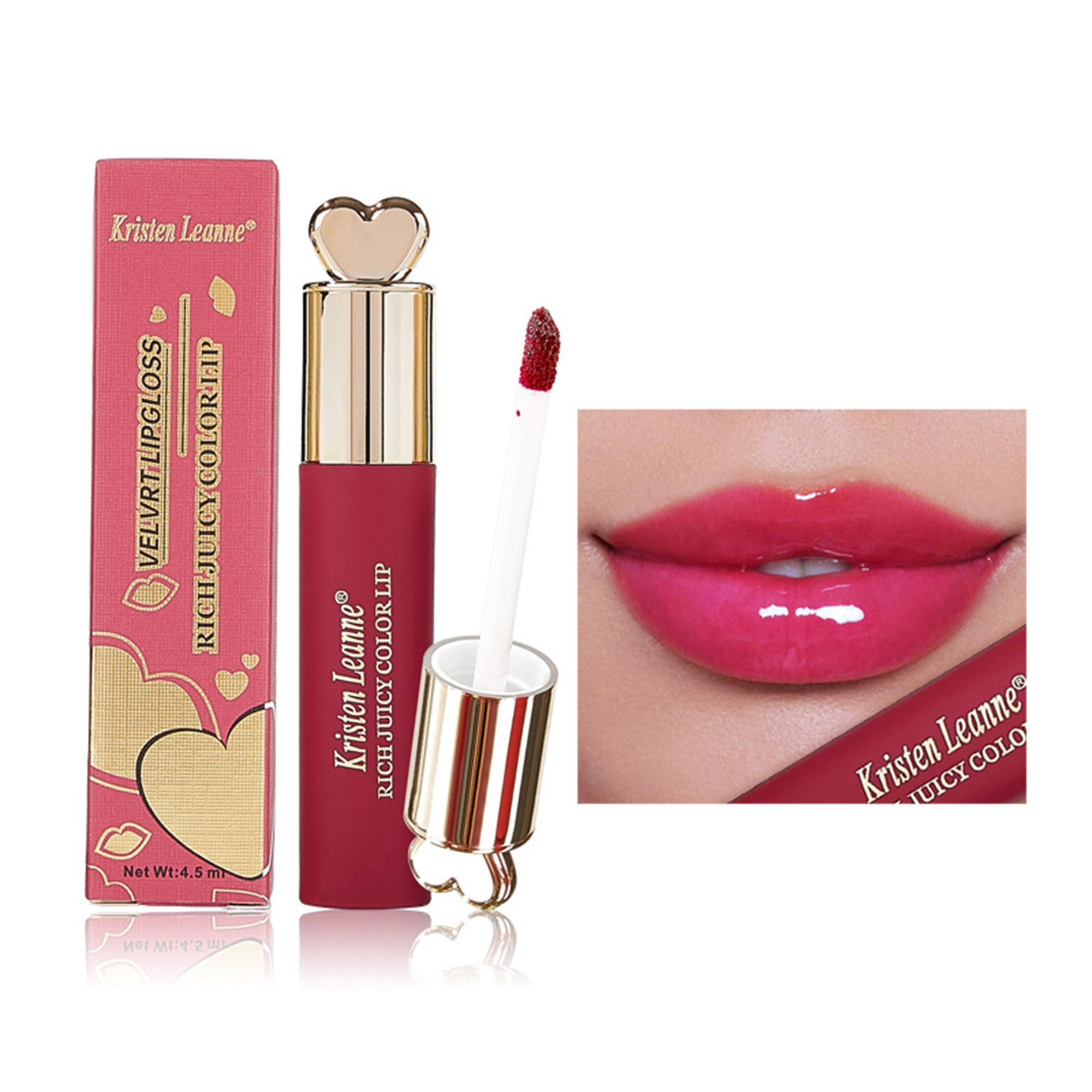 ELF Lip Gloss, Long Lasting Moisturizing Lip Gloss Portable Lipsticks