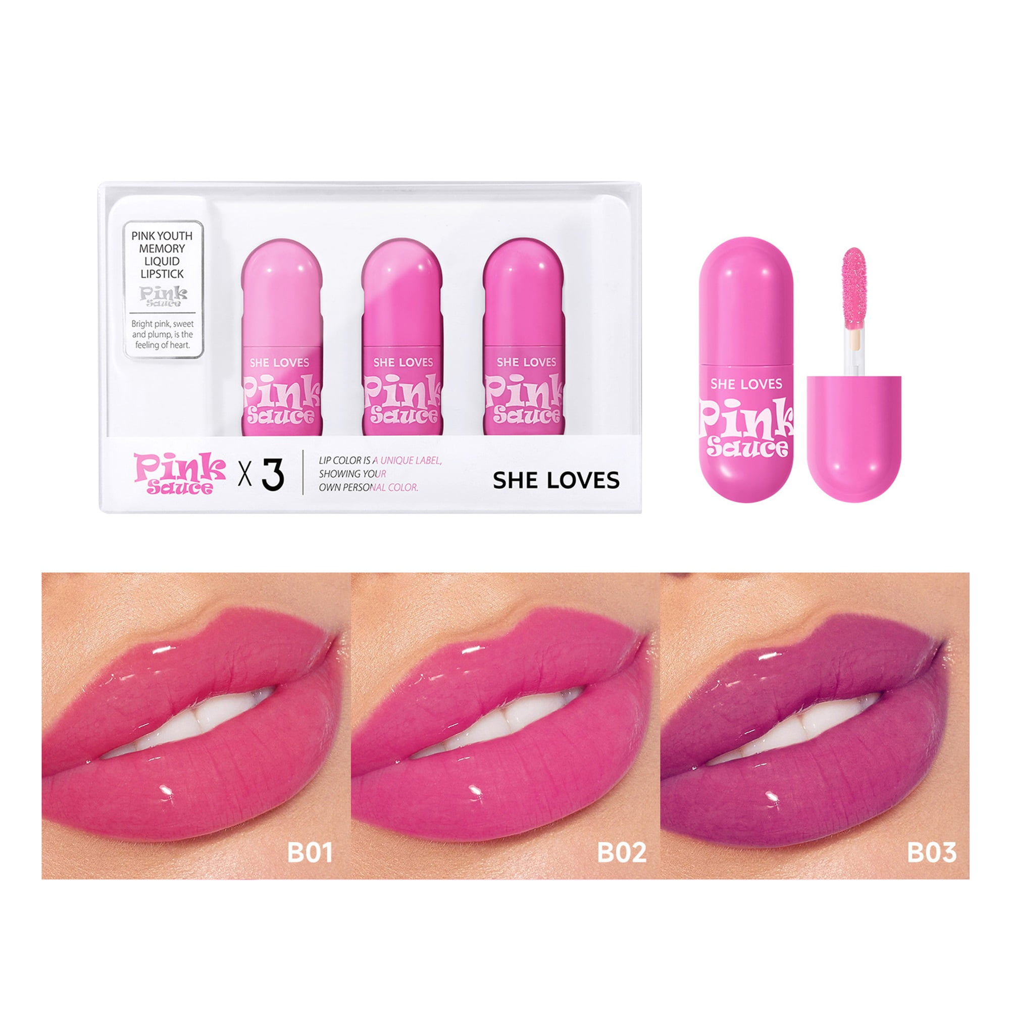 ELF Lip Gloss Set 3 Colors Shiny Liquid Lipsticks Moisturizing Plumping ...