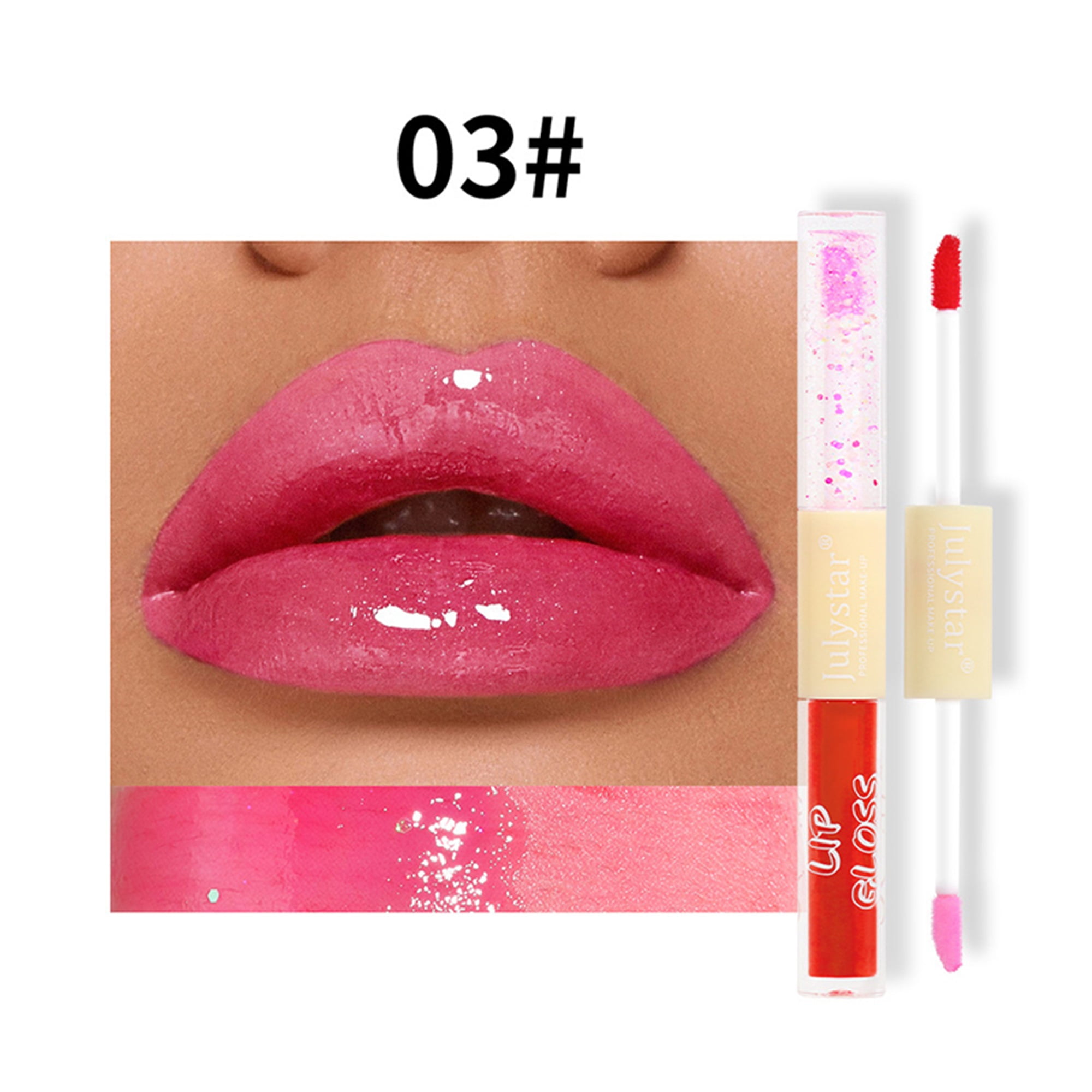 ELF Long Lasting Lip Gloss Double Ended Moisturizing Liquid Lipstick Lip Oil for Women Makeup