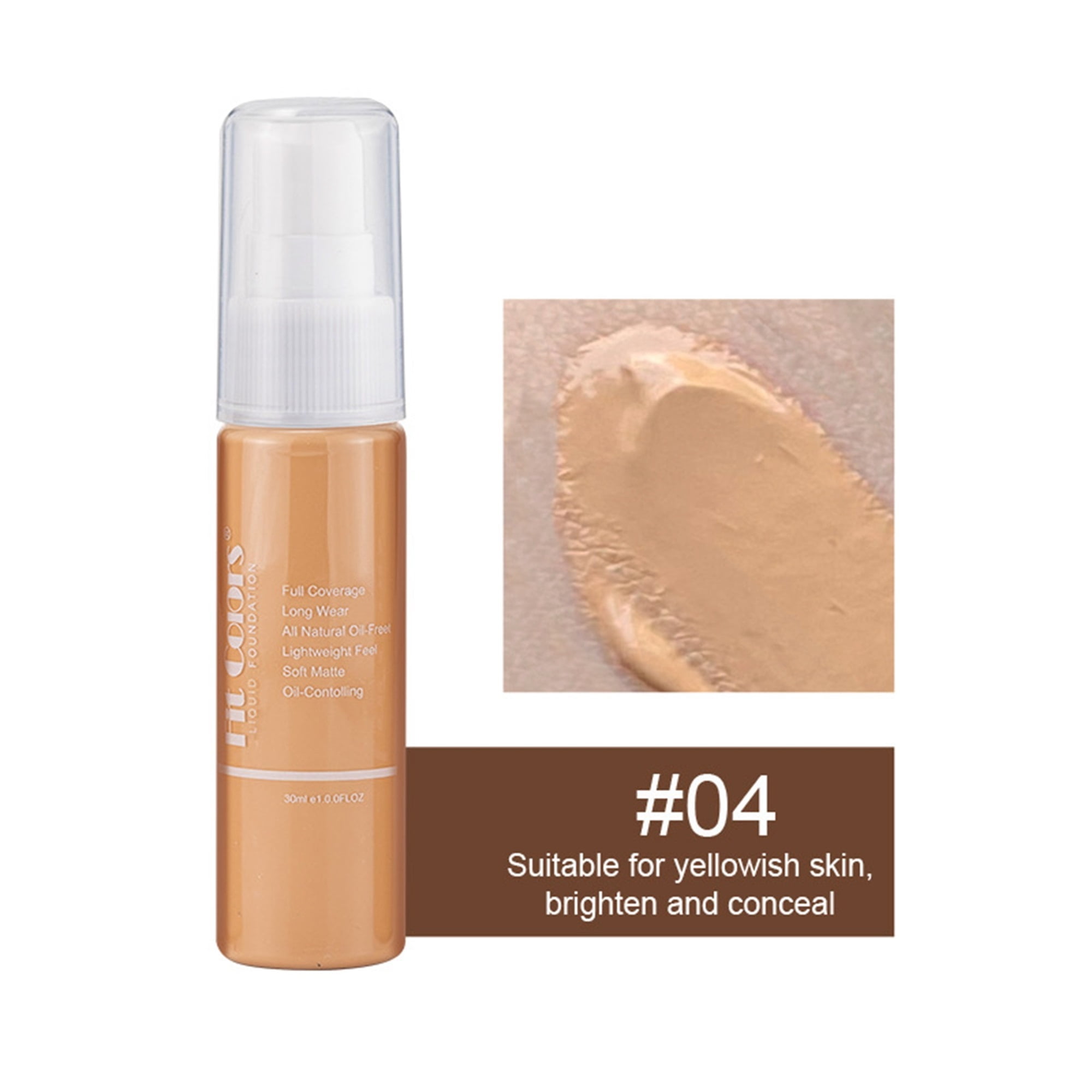 ELF Matte Concealer Liquid Foundation, Full Coverage Face Makeup for Combination Oily Skin, Long