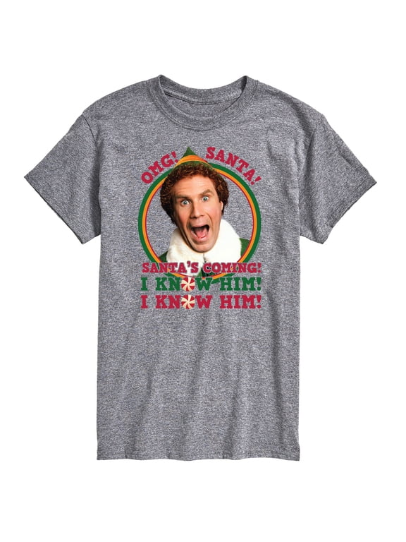 - Buddy OMG Santa I Know Him Men's Short Sleeve Graphic T-Shirt