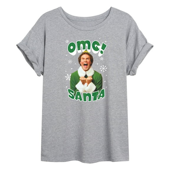 ELF - Omg Santa  - Juniors Ideal Flowy Muscle T-Shirt