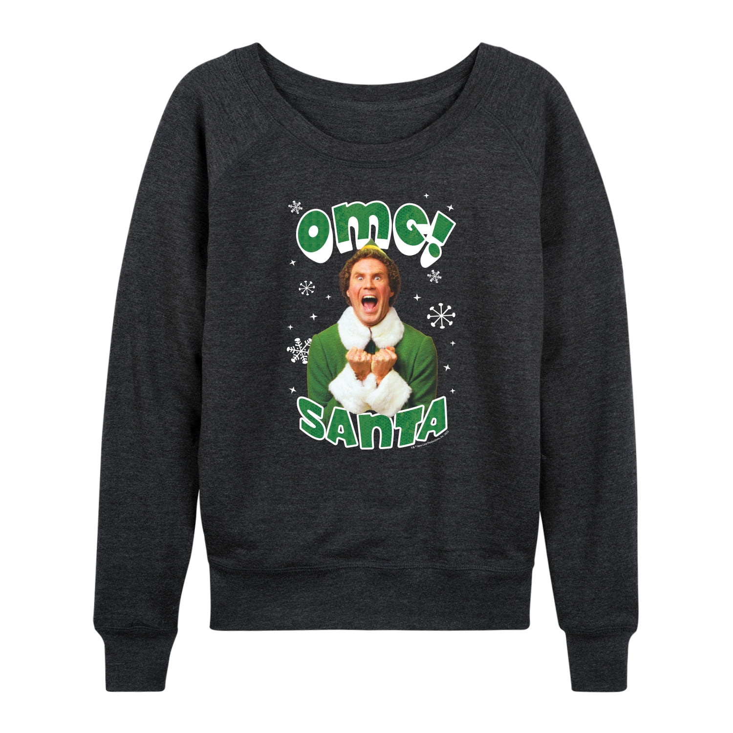ELF - Omg Santa - Women's Lightweight French Terry Long Sleeve Shirt
