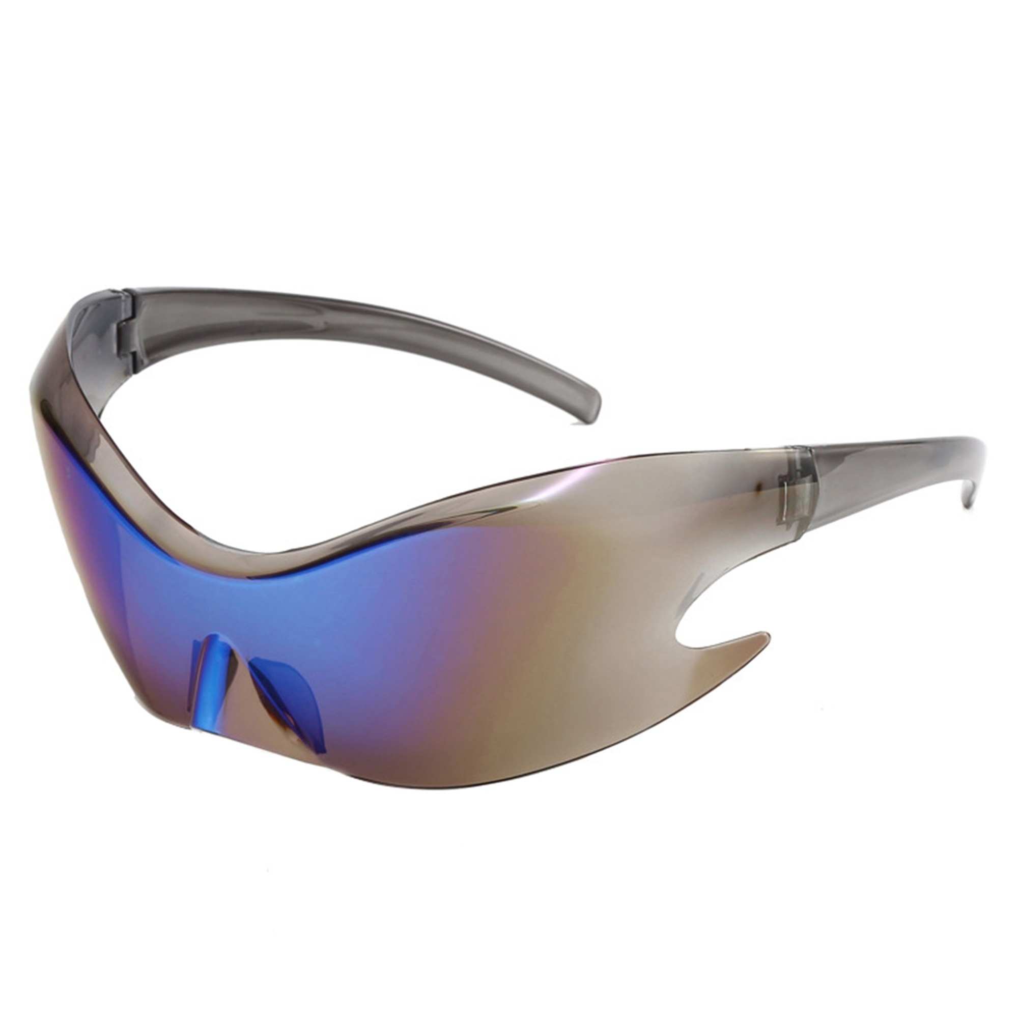 Kids Hologram Sunglasses - Gold Metal Frame With Smoke Mirror Lenses, UV 400 Protection, Category 3
