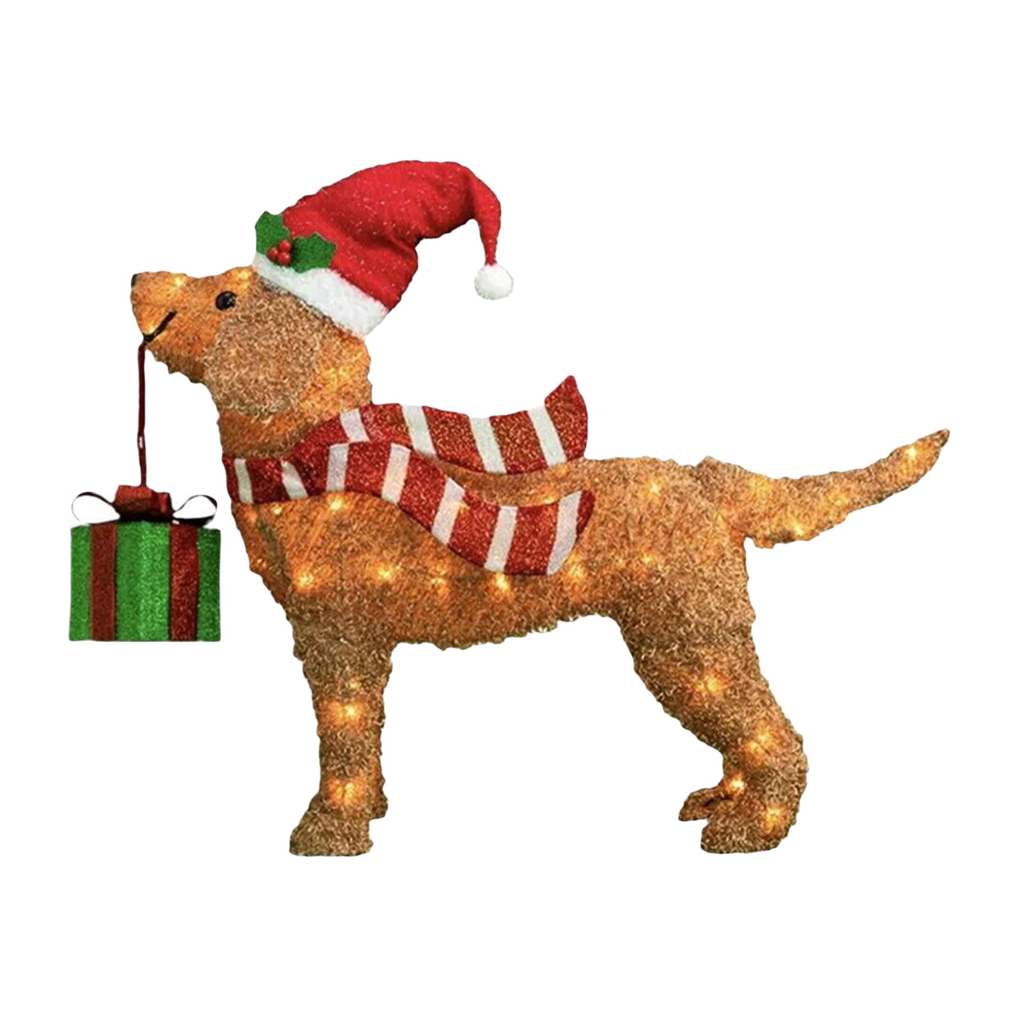 ELF Prelit Christmas Decorations, Outdoor Dog Cat Alpaca Decoration