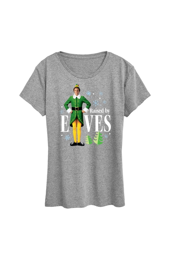 - Christmas Raised By Elves - Women's Short Sleeve Graphic T-Shirt