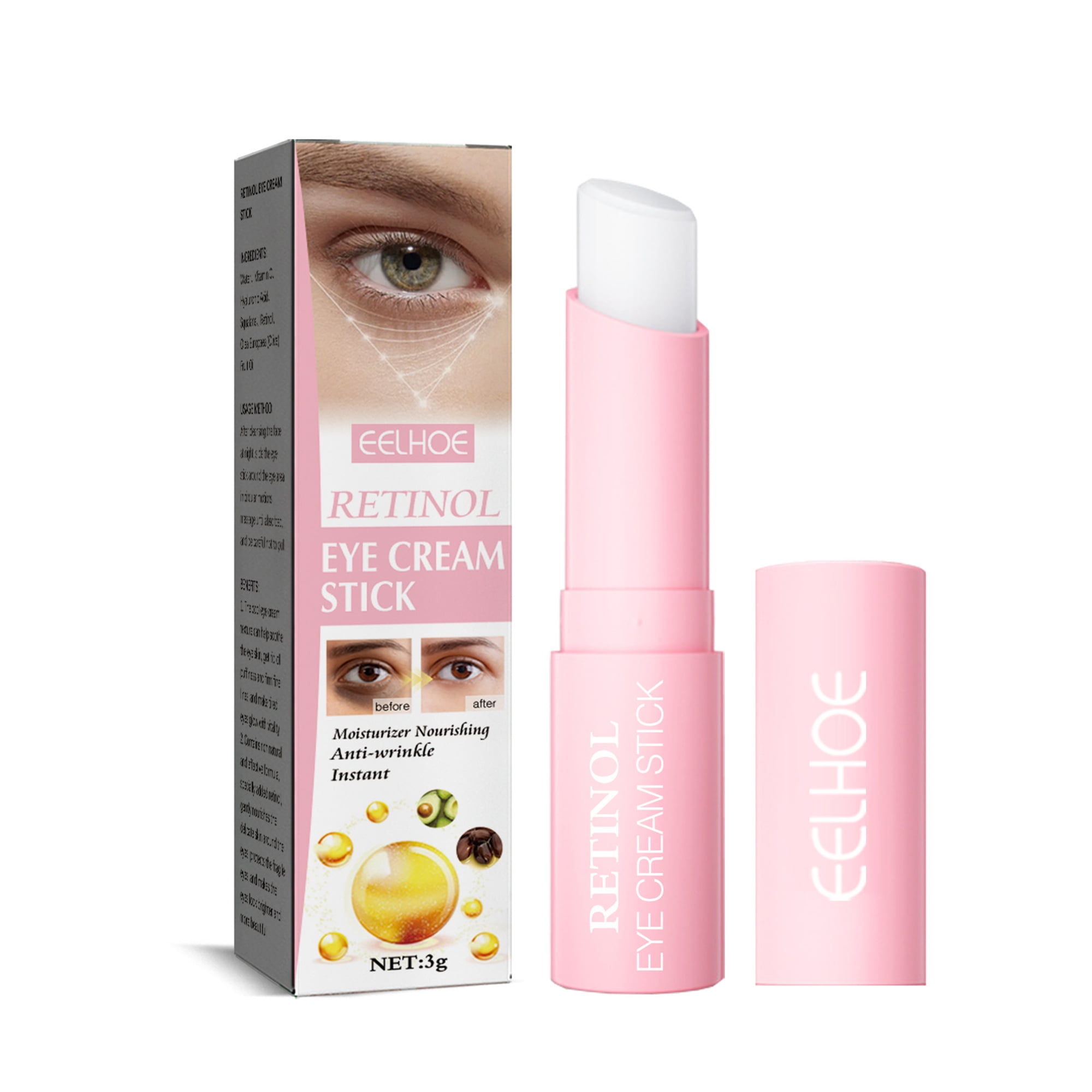 ELF Retinol Eye Stick Anti Aging Under Eye Cream Eye Brightener