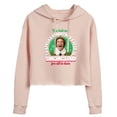thumbnail image 1 of ELF - Christmas Singing  - Juniors Cropped Pullover Hoodie, 1 of 5