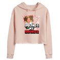 thumbnail image 1 of ELF - Christmas Smilings My Favorite - Juniors Cropped Pullover Hoodie, 1 of 5