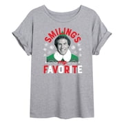 ELF - Smilings My Favorite - Juniors Ideal Flowy Muscle T-Shirt