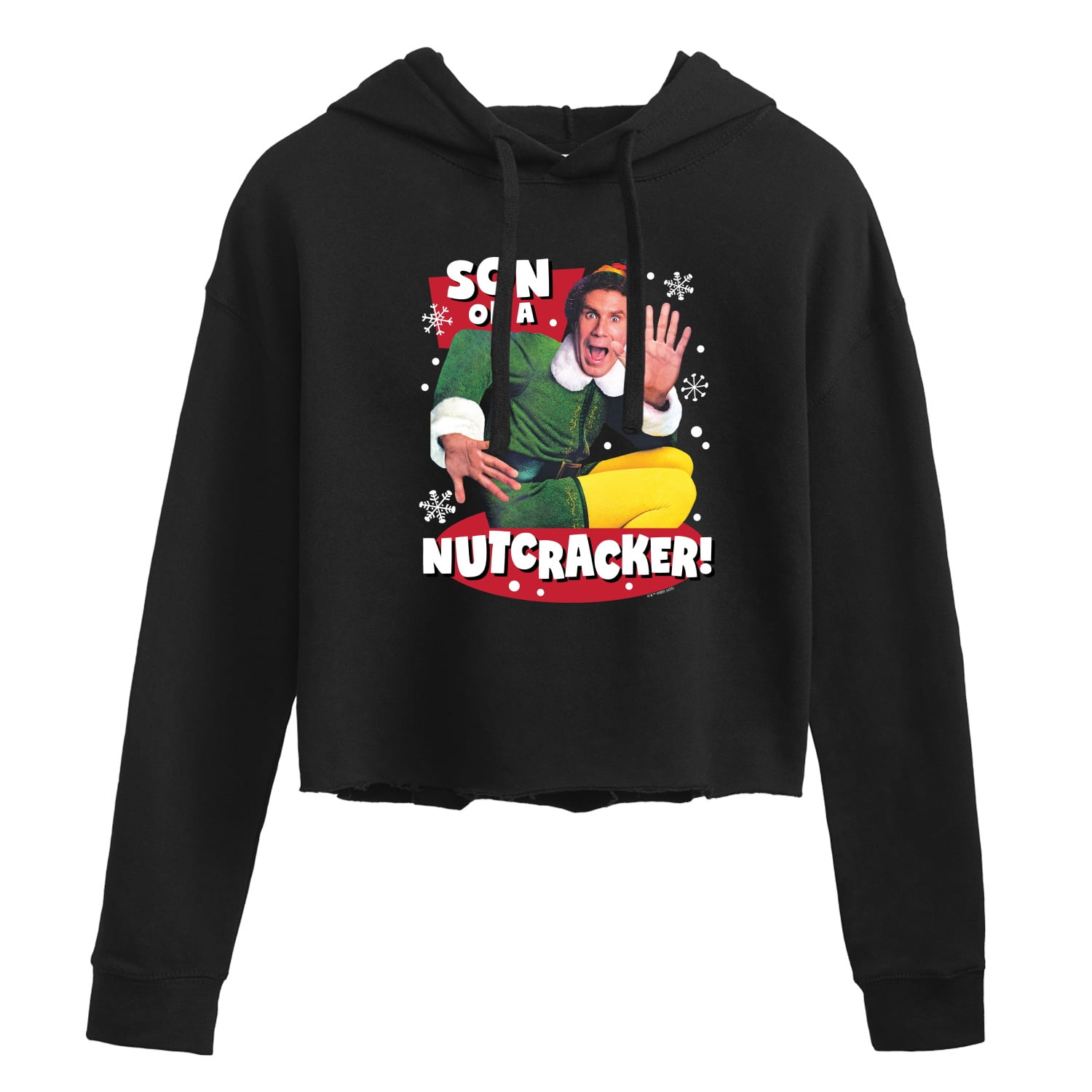 ELF - Christmas Son Of A Nutcracker - Juniors Cropped Pullover Hoodie