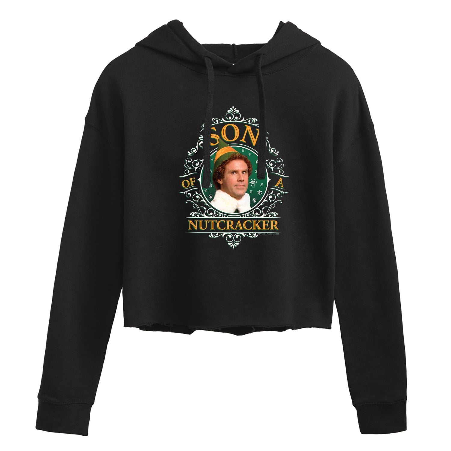 ELF - Christmas Son Of A Nutcracker - Juniors Cropped Pullover Hoodie