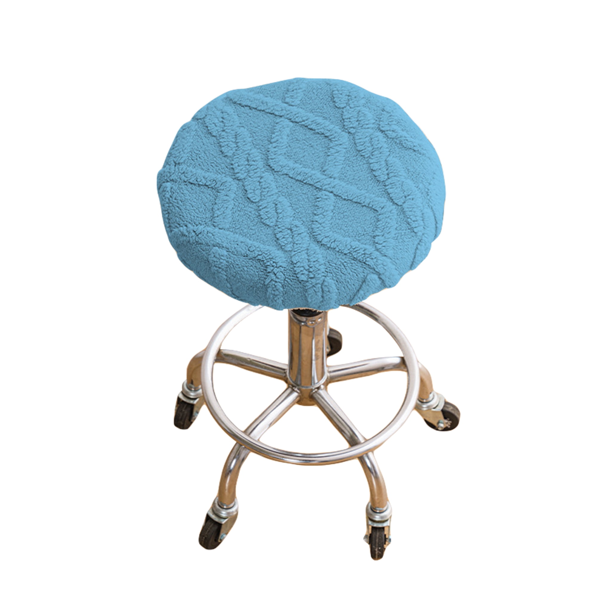 ELF Velvet Bar Stool Covers Elastic Anti-Slip Round Stool Cushion ...