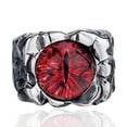 thumbnail image 1 of ELFASIO Men Stainless Steel Rings Red The Devil Dragon Eye/Eyes of Hell Demon Gothic Biker Vintage Ring Size 9, 1 of 5