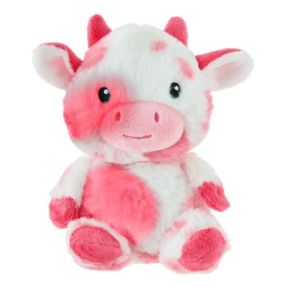 ELFINDEA 2pcs Pink and White Highland Cow Plush, Cute Cow Plush Stuffed Animal Doll, Stuffed Animal Valentine'S Day Gifts for Women Men, Birthday Present, New Year Home Decor 25cm
